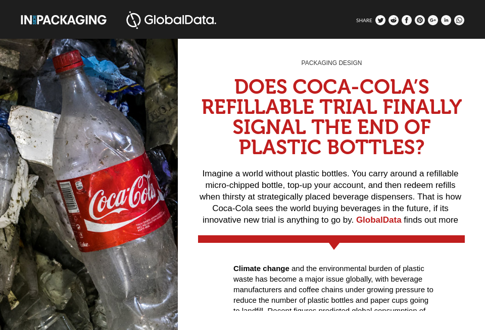 Glass Coca-Cola bottles to undergo doorstep reuse scheme in trial run by  Milk & More and CCEP, Article